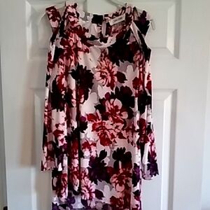 Floral Cold Shoulder Tunic